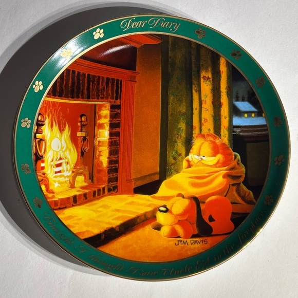 GARFIELD CAT Jim Davis "Dear Diary" Danbury Mint Plates Lot Of 4 - Picture 5 of 10